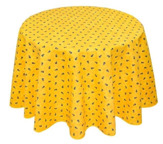 Round Tablecloth coated or cotton Marat d'Avignon Tradition Yell - Click Image to Close